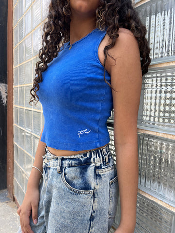 Blue Washed Tank Top